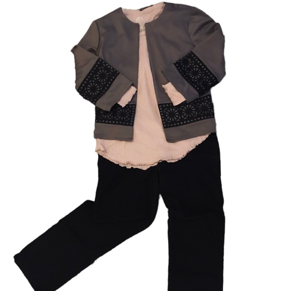 Bob Mackie Wearable Art Ladies Grey and Black Suit Jacket Size Medium NWOT - Picture 2 of 10